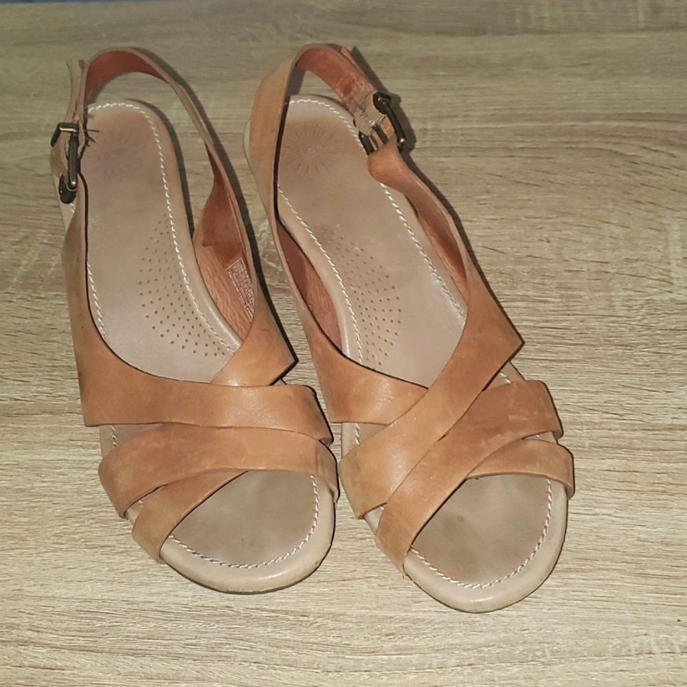 UGG Kennedy leather sling backs. 8.5. Runs a bit small.
